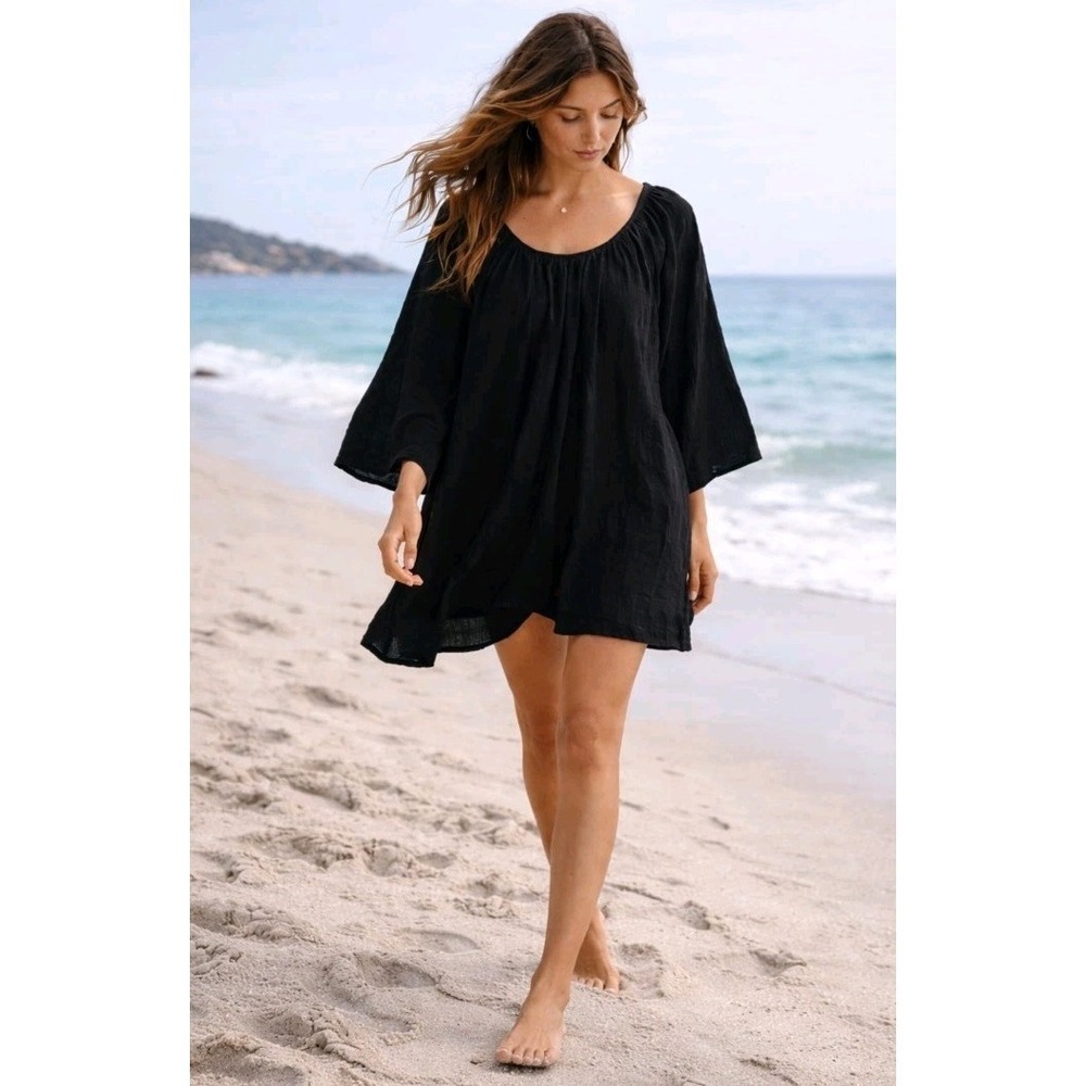 NEW! 9 Seed Maxi Dress Womens One Size Light Weight Gauzy Resort Coastal Summer